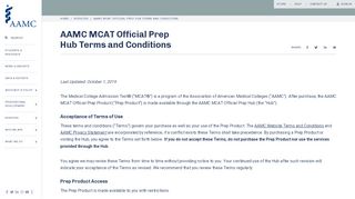 
                            2. AAMC MCAT Official Prep Hub Terms and Conditions - Publications ...