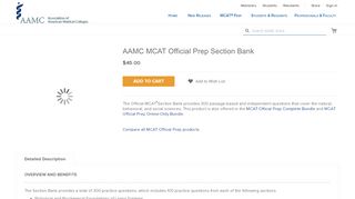 
                            8. AAMC MCAT Section Bank (Online) - store.aamc.org