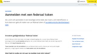 
                            7. Aanmelden met een federaal token | Vlaanderen.be