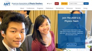 
                            2. AAPT Portal - American Association of Physics Teachers