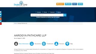 
                            7. AAROGYA PATHCARE LLP - Company, directors and contact ...