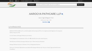 
                            9. AAROGYA PATHCARE LLP | Indian Company Info