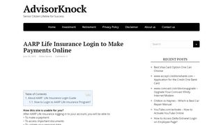 
                            2. AARP Life Insurance Login to Make Payments Online
