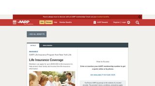
                            3. AARP Life Insurance Program from New York Life