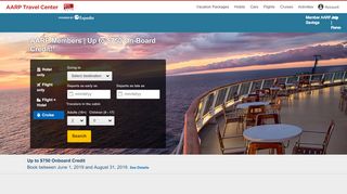 
                            8. AARP Members | Up to $750 On-Board Credit!* - expedia-aarp.com