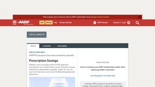 
                            5. AARP Prescription Discounts provided by OptumRx