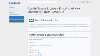 
                            7. Aarthi Scans & Labs - Email id of Key Contacts, …