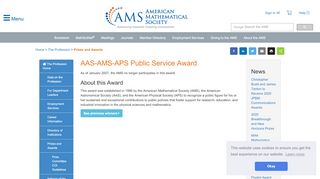 
                            4. AAS-AMS-APS Public Service Award - AMS