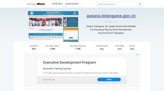 
                            3. Aasara.telangana.gov.in website. LoginPage.