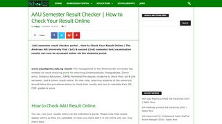 
                            9. AAU Semester Result Checker - Nigeria School Info Portal