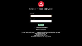 
                            6. AAU Student Self Service Sign-in - sss.academyart.edu