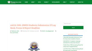 
                            7. AAUA 300L SIWES Students Submission Of Log Book, Forms ...