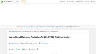 
                            5. AAUA Hostel Placement Application for 2018/2019 Academic Session