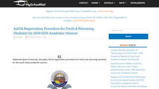 
                            9. AAUA Registration Procedure for Fresh & Returning Students 2018/19