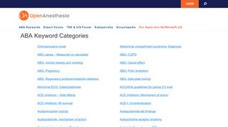 
                            8. ABA Keyword Categories - openanesthesia.org