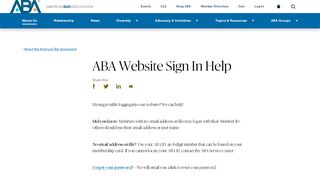 
                            3. ABA Website Sign In Help - American Bar Association