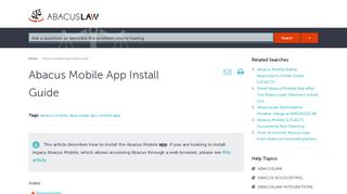 
                            8. Abacus Mobile App Install Guide - AbacusLaw Knowledge Base