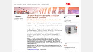 
                            5. ABB Robotics unveils second generation compact robot ...