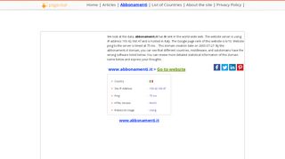 
                            9. abbonamenti.it : traffic statistics, rank, page speed, seo ...