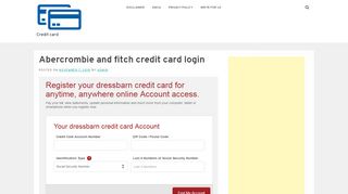 
                            7. Abercrombie and fitch credit card login - Credit card