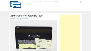 
                            5. Abercrombie credit card login - Credit card