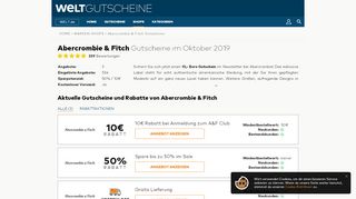 
                            9. Abercrombie & Fitch Gutschein August 2019 • Geprüfte ...