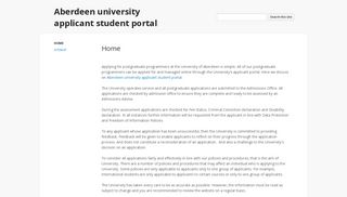 
                            5. Aberdeen university applicant student portal - Google Sites