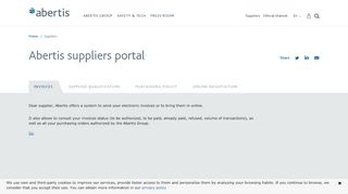 
                            1. Abertis suppliers portal - Abertis