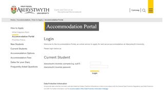 
                            7. Aberystwyth University - Accommodation Portal