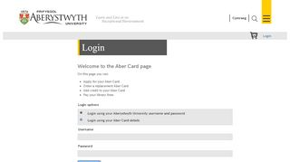 
                            5. Aberystwyth University - Login