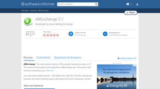 
                            7. ABExchange - Asian Betting Exchange Software Informer.