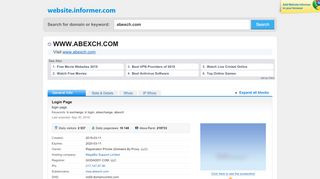 
                            1. abexch.com at WI. Login Page - Website Informer