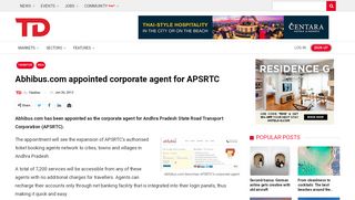 
                            4. Abhibus.com appointed corporate agent for APSRTC