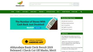 
                            7. Abhyudaya Bank Clerk Result 2019 Announced ...