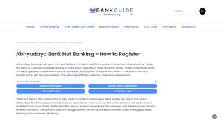 
                            3. Abhyudaya Bank Net Banking - BankGuide.co.in