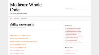 
                            2. ability ease sign in – Medicare Whole Code