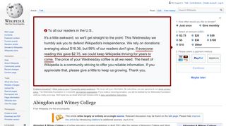 
                            2. Abingdon and Witney College - Wikipedia