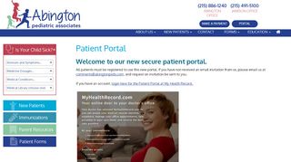 
                            8. Abington Patient Portal | Abington Pediatrics | Jamison, PA