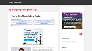 
                            3. abington patient portal login Archives - Patient Portal Login