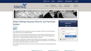 
                            2. Ablak Holdings Acquires Rock N' Joe Franchise System