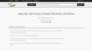 
                            5. ABLAZE INFO SOLUTIONS PRIVATE LIMITED | Indian Company Info