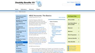 
                            4. ABLE Accounts: The Basics - DB101 Michigan