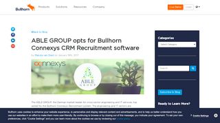 
                            7. ABLE GROUP opts for Connexys CRM Recruitment software - Bullhorn