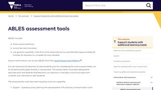 
                            1. ABLES assessment tools