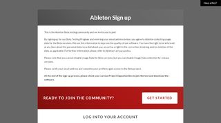 
                            5. Ableton Sign up