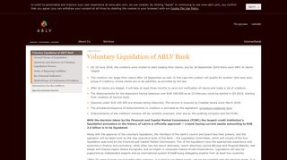 
                            1. ABLV Bank, AS in Liquidation – Voluntary Liquidation of ...