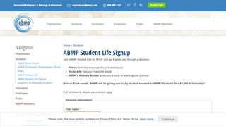 
                            6. ABMP Student Life Signup | Associated Bodywork & Massage ...