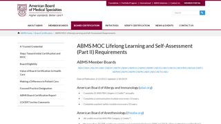 
                            9. ABMS MOC Lifelong Learning and Self-Assessment ...