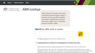 
                            3. ABN Lookup