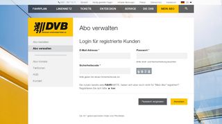
                            2. Abo verwalten - DVB | Dresdner Verkehrsbetriebe AG